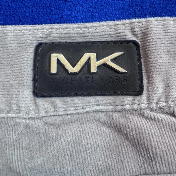 Michael Kors Pants Mens 38x32 Beige Corduroy Straight Fit Classic Casual Logo - Picture 13 of 13
